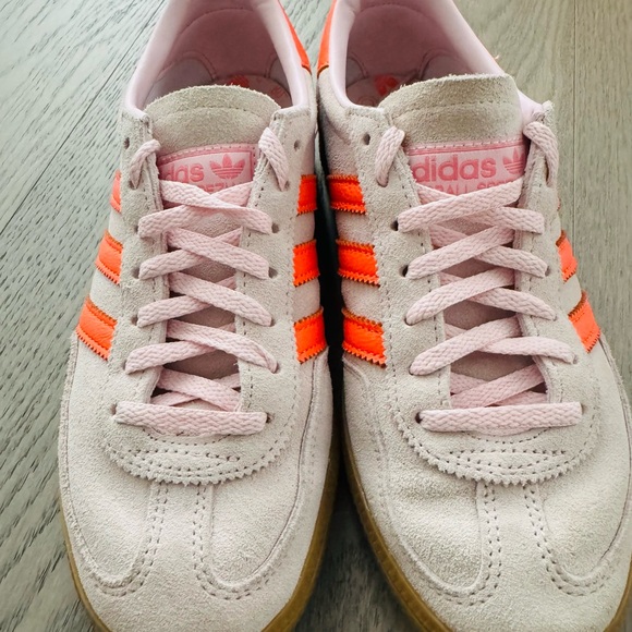 Adidas Soft Pink and Bright Orange Shoes - Picture 2 of 4
